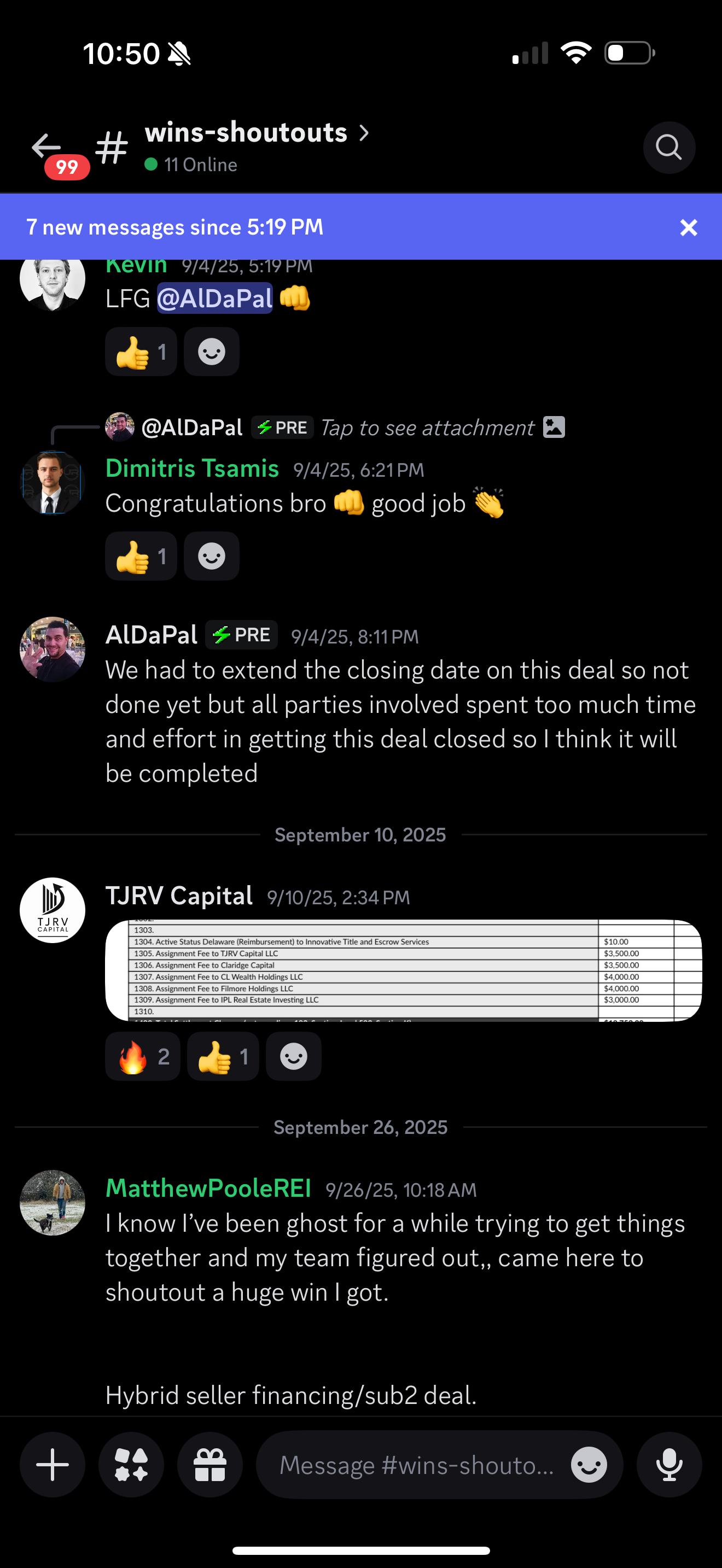 Assignment Fees Breakdown